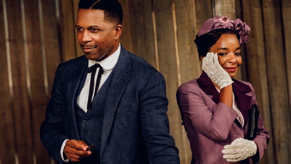 Leslie Odom Jr. as Purlie Victorious Judson and Kara Young as Lutiebelle Gussie Mae Jenkins in “Purlie Victorious: A Non-Confederate Romp Through the Cotton Patch”